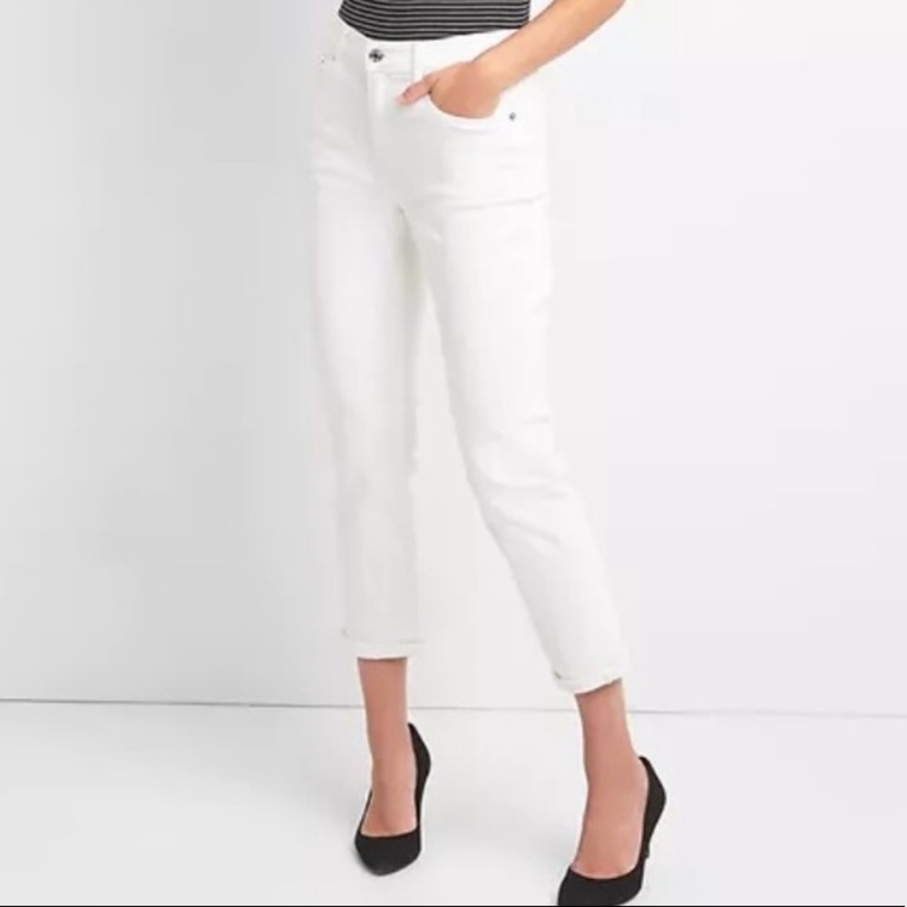 Gap tall girlfriend white jeans